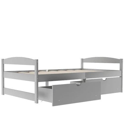 Twin Size Platform Bed, with Two Drawers