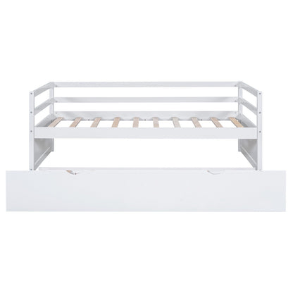 Twin Size Wood Daybed with Twin Size Trundle
