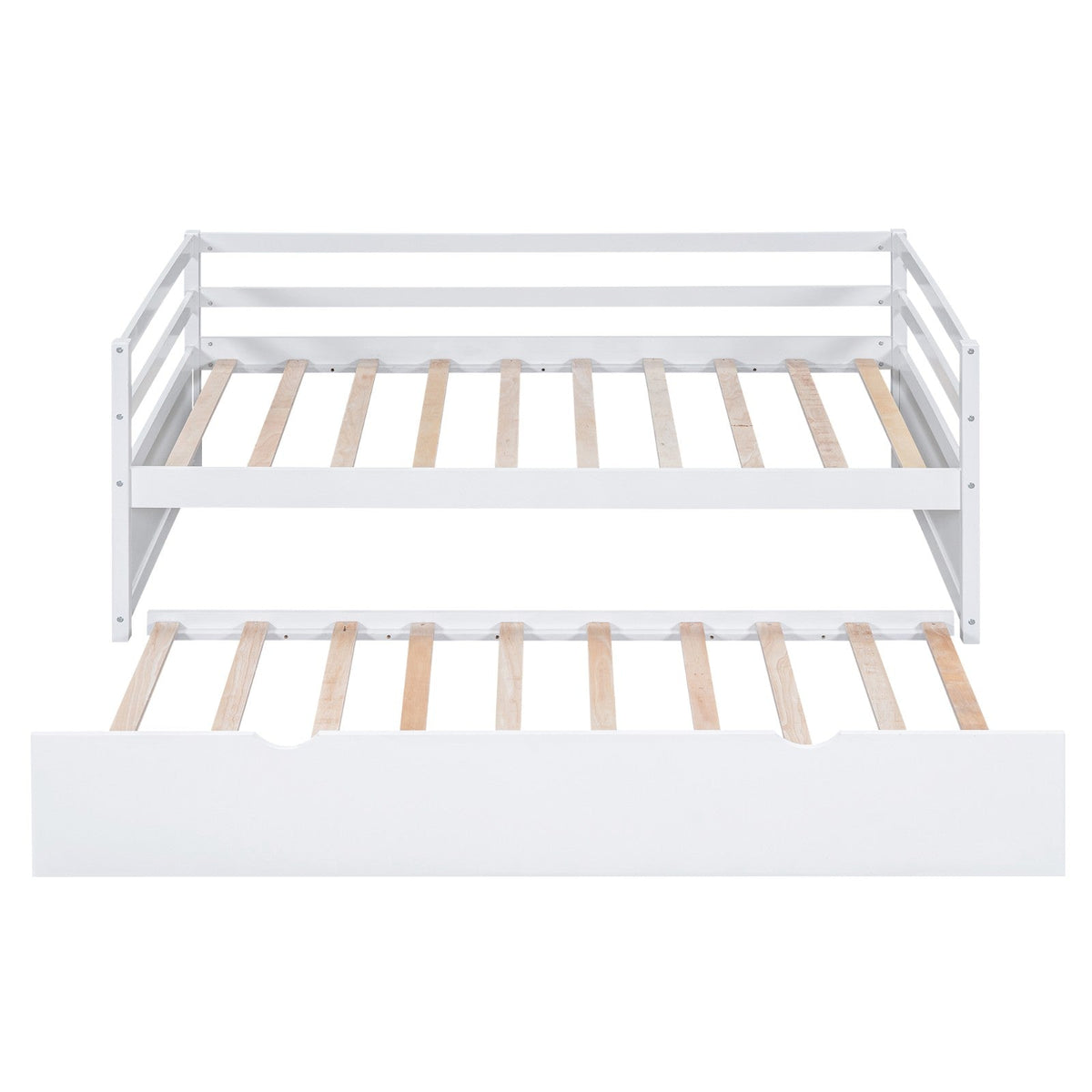 Twin Size Wood Daybed with Twin Size Trundle