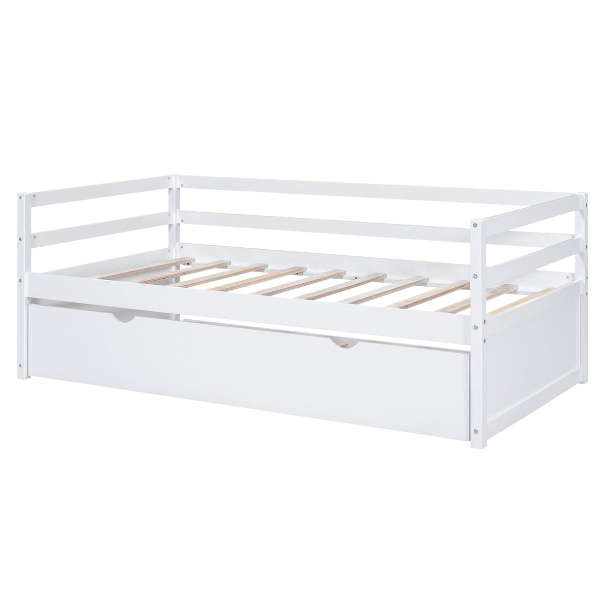 Twin Size Wood Daybed with Twin Size Trundle