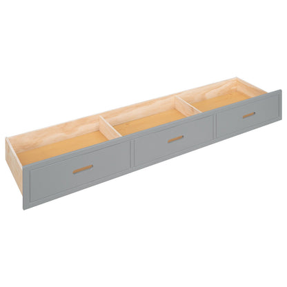 Twin-Size Wooden Canopy Daybed with 3-in-1 Storage Drawers