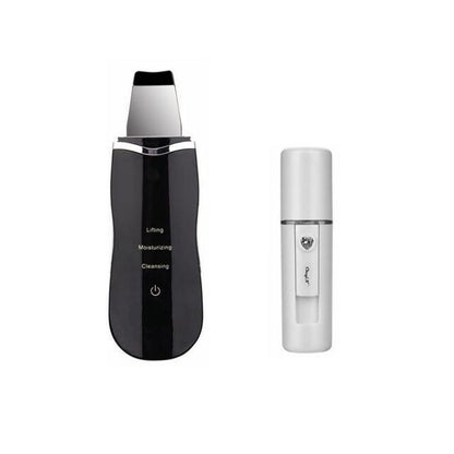 Ultrasonic Skin Scrubber & Face Spatula with Nano Mist Sprayer