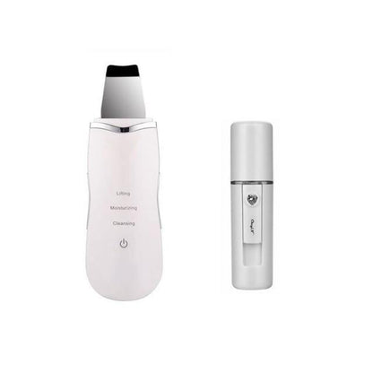 Ultrasonic Skin Scrubber & Face Spatula with Nano Mist Sprayer