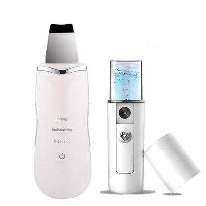 Ultrasonic Skin Scrubber & Face Spatula with Nano Mist Sprayer