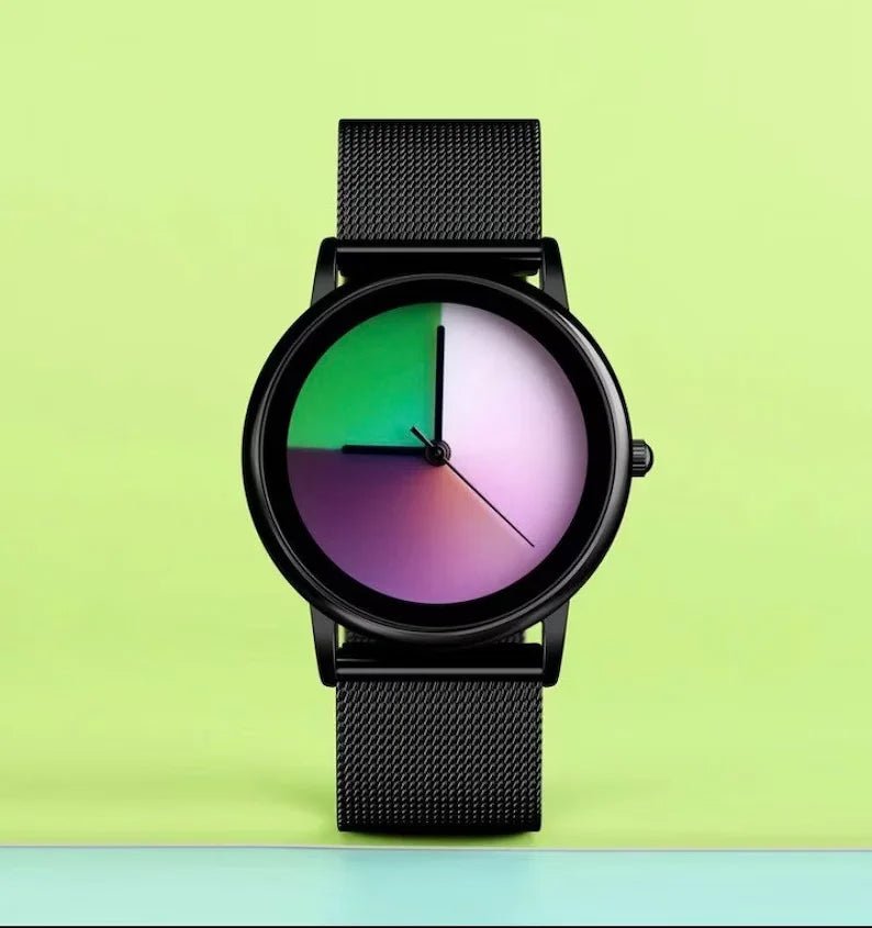 Ultrathin Colorful Changing Quartz Women's Watch – A Chic Steel Timepiece with a Mesmerizing Color-Changing Dial. The Perfect Blend of Style, Sophistication & A Thoughtful Gift for Any Occasion
