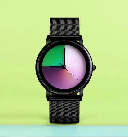 Ultrathin Colorful Changing Quartz Women's Watch – A Chic Steel Timepiece with a Mesmerizing Color-Changing Dial. The Perfect Blend of Style, Sophistication & A Thoughtful Gift for Any Occasion