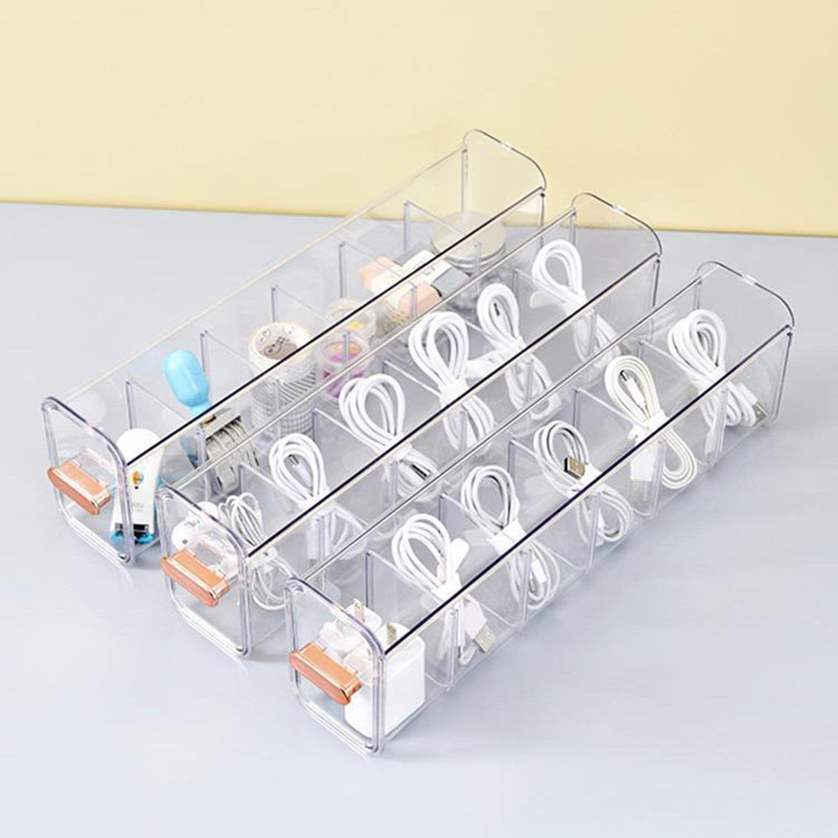 Underwear Organizer - 6-Grid Wall Mounted Transparent Underwear Storage Box