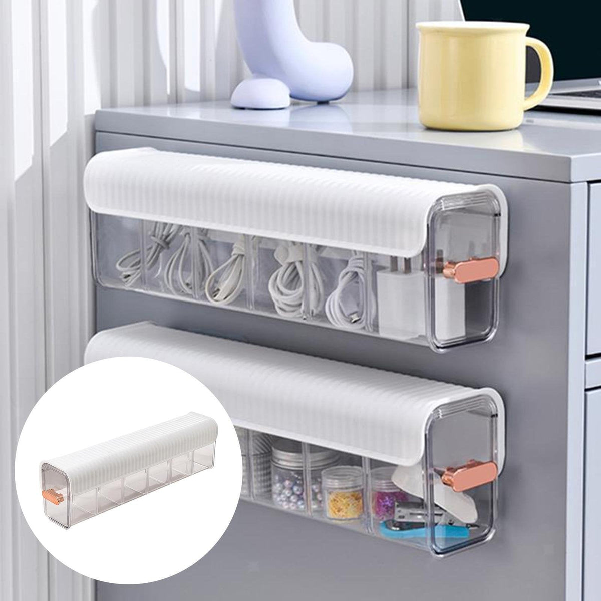 Underwear Organizer - 6-Grid Wall Mounted Transparent Underwear Storage Box