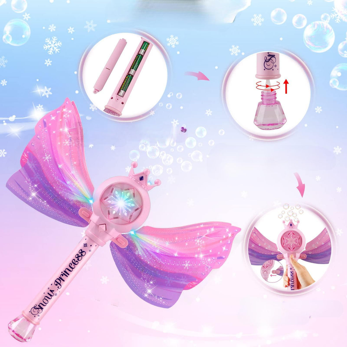 Unicorn LED Automatic Bubble Wand – Electric Bubble Blower for Kids! Enchanting Bubble Fun for Toddlers, Boys & Girls – Perfect Playtime Toy