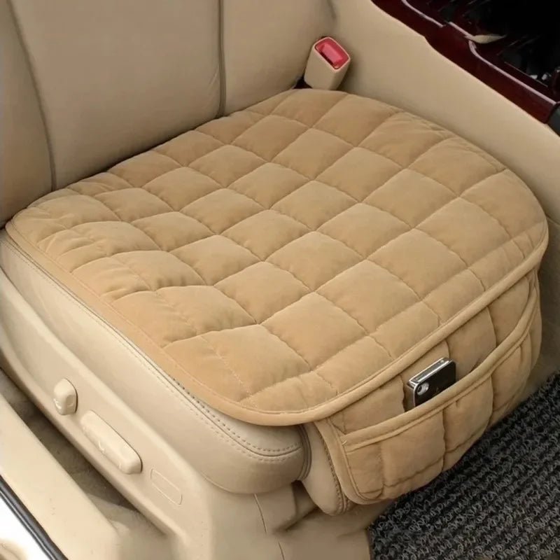 Universal Anti-Slip Warm Car Seat Pad with Pocket – Breathable, Cushioned Cover for Ultimate Comfort & Protection