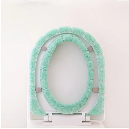 Universal Thick Toilet Seat Cover – Soft, Warm, Washable Coral Fleece Mat for Home Décor and Bathroom Comfort