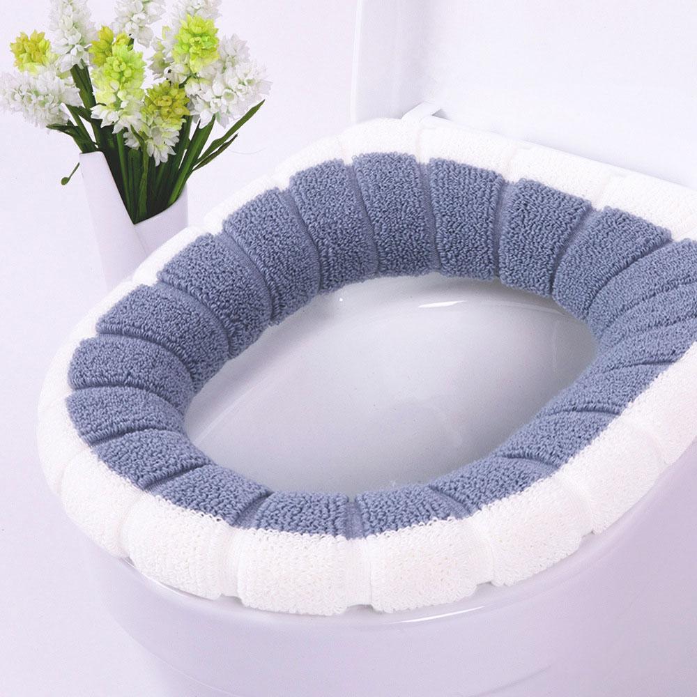Universal Thick Toilet Seat Cover – Soft, Warm, Washable Coral Fleece Mat for Home Décor and Bathroom Comfort