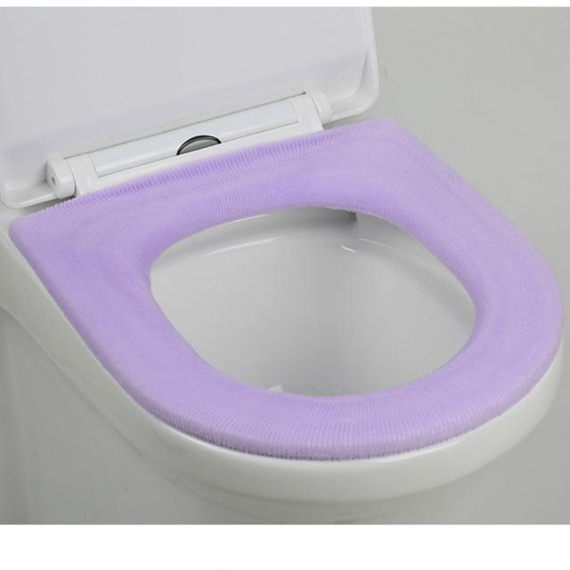 Universal Thick Toilet Seat Cover – Soft, Warm, Washable Coral Fleece Mat for Home Décor and Bathroom Comfort