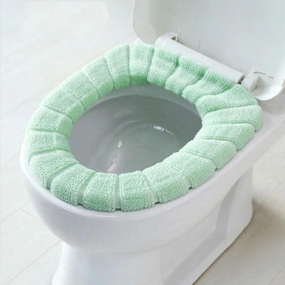Universal Thick Toilet Seat Cover – Soft, Warm, Washable Coral Fleece Mat for Home Décor and Bathroom Comfort
