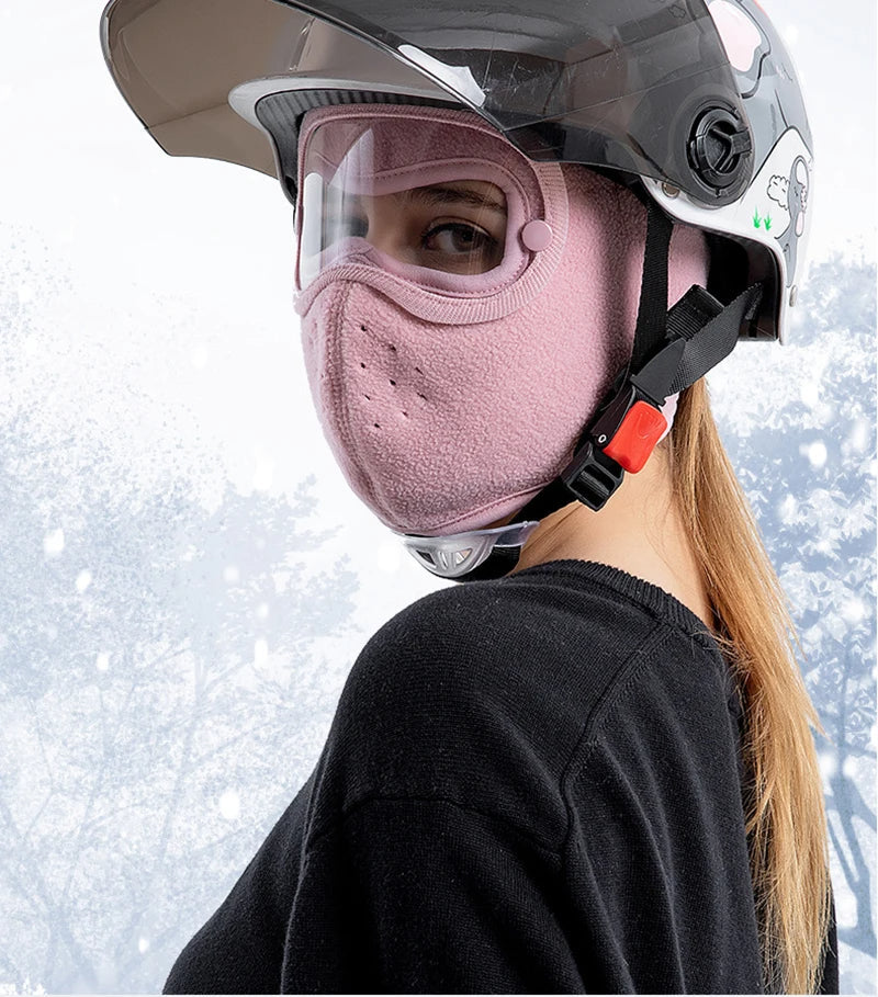 Winter Windproof Full Face Ski Mask – Anti-Fog Goggles, Breathable Hood Cover for Cold Weather Cycling & Snow Sports