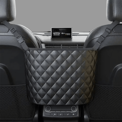 PU Leather Car Seat Back Organizer – Large Capacity Purse Holder & Storage Bag Between Front Seats