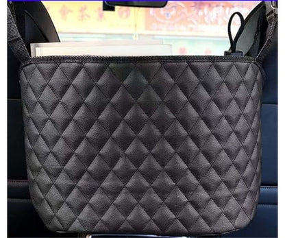PU Leather Car Seat Back Organizer – Large Capacity Purse Holder & Storage Bag Between Front Seats