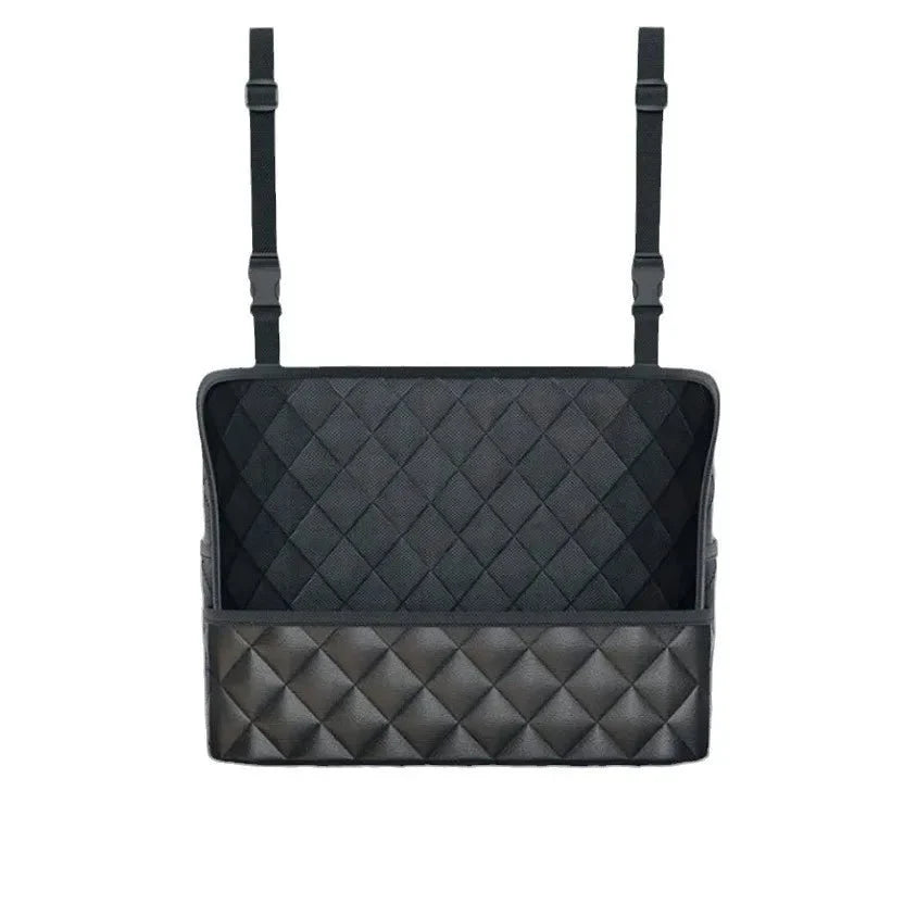 PU Leather Car Seat Back Organizer – Large Capacity Purse Holder & Storage Bag Between Front Seats