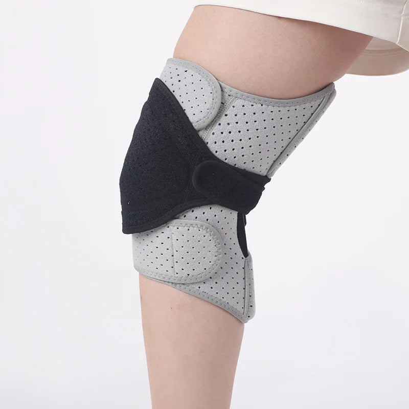 Knee Brace with Rebound Springs – Adjustable Sports Stabilizer Pads for Running with Hook and Loop Closure