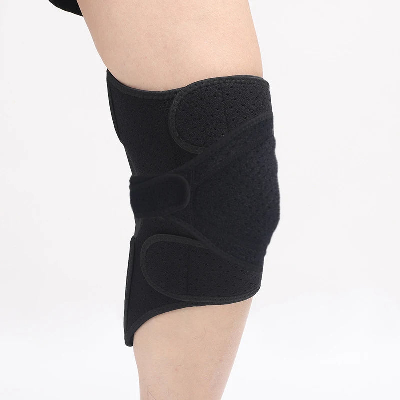 Knee Brace with Rebound Springs – Adjustable Sports Stabilizer Pads for Running with Hook and Loop Closure