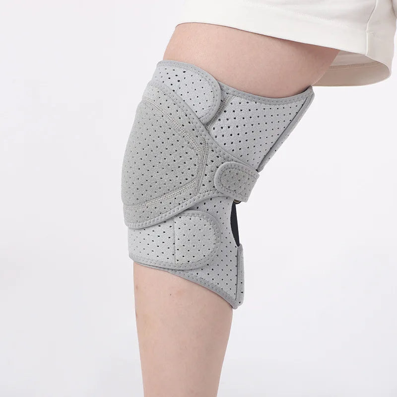 Knee Brace with Rebound Springs – Adjustable Sports Stabilizer Pads for Running with Hook and Loop Closure