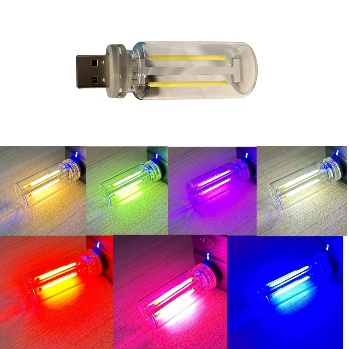 USB Touch-Control Incandescent Lamp – Set of 2 5V Bulbs To Create a Warm & Cozy Atmosphere with Stylish Filament Lighting