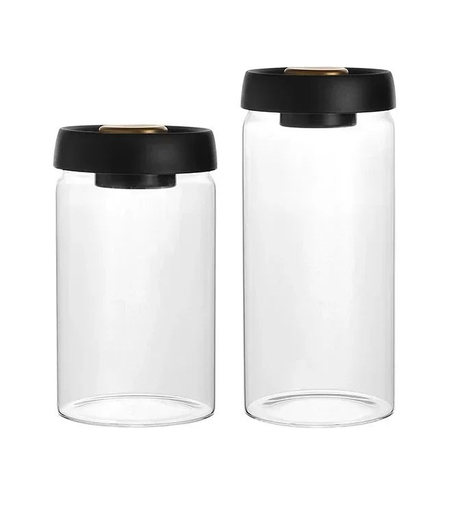 Vacuum-Sealed Glass Jar – Perfect for Preserving Coffee Beans, Tea, Milk Powder & More