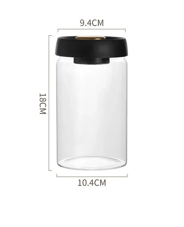Vacuum-Sealed Glass Jar – Perfect for Preserving Coffee Beans, Tea, Milk Powder & More