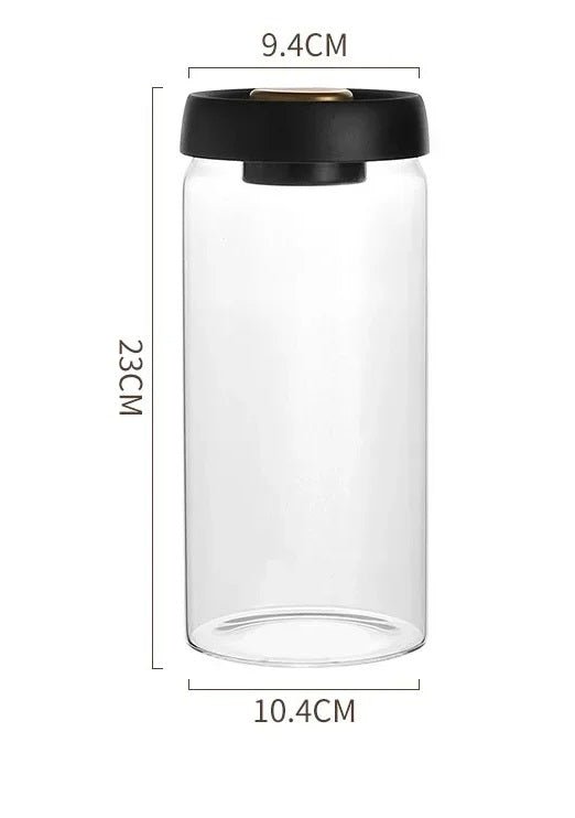 Vacuum-Sealed Glass Jar – Perfect for Preserving Coffee Beans, Tea, Milk Powder & More
