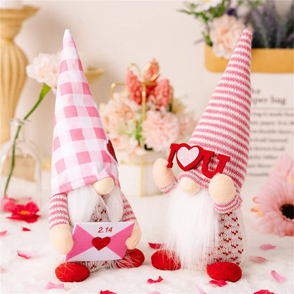 Valentine's Day Glowing Gnome Plush– Adorable Faceless Plush Dolls, Perfect Holiday Ornaments & Heartwarming Party Gifts