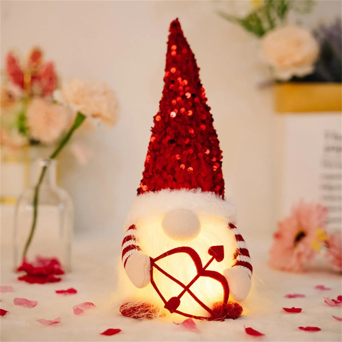 Valentine's Day Glowing Gnome Plush– Adorable Faceless Plush Dolls, Perfect Holiday Ornaments & Heartwarming Party Gifts