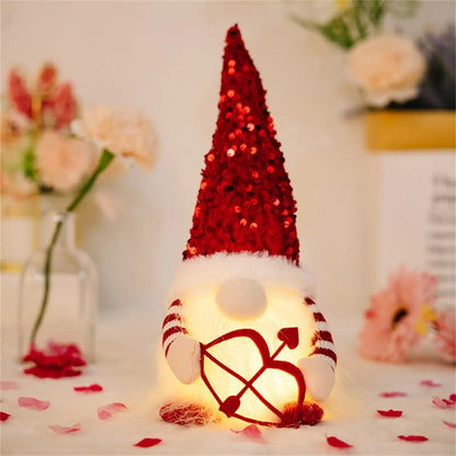 Valentine's Day Glowing Gnome Plush– Adorable Faceless Plush Dolls, Perfect Holiday Ornaments & Heartwarming Party Gifts