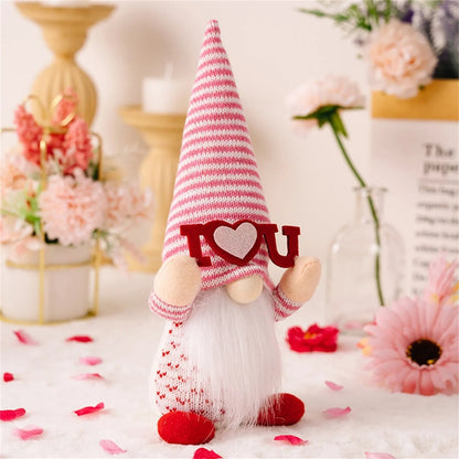 Valentine's Day Glowing Gnome Plush– Adorable Faceless Plush Dolls, Perfect Holiday Ornaments & Heartwarming Party Gifts