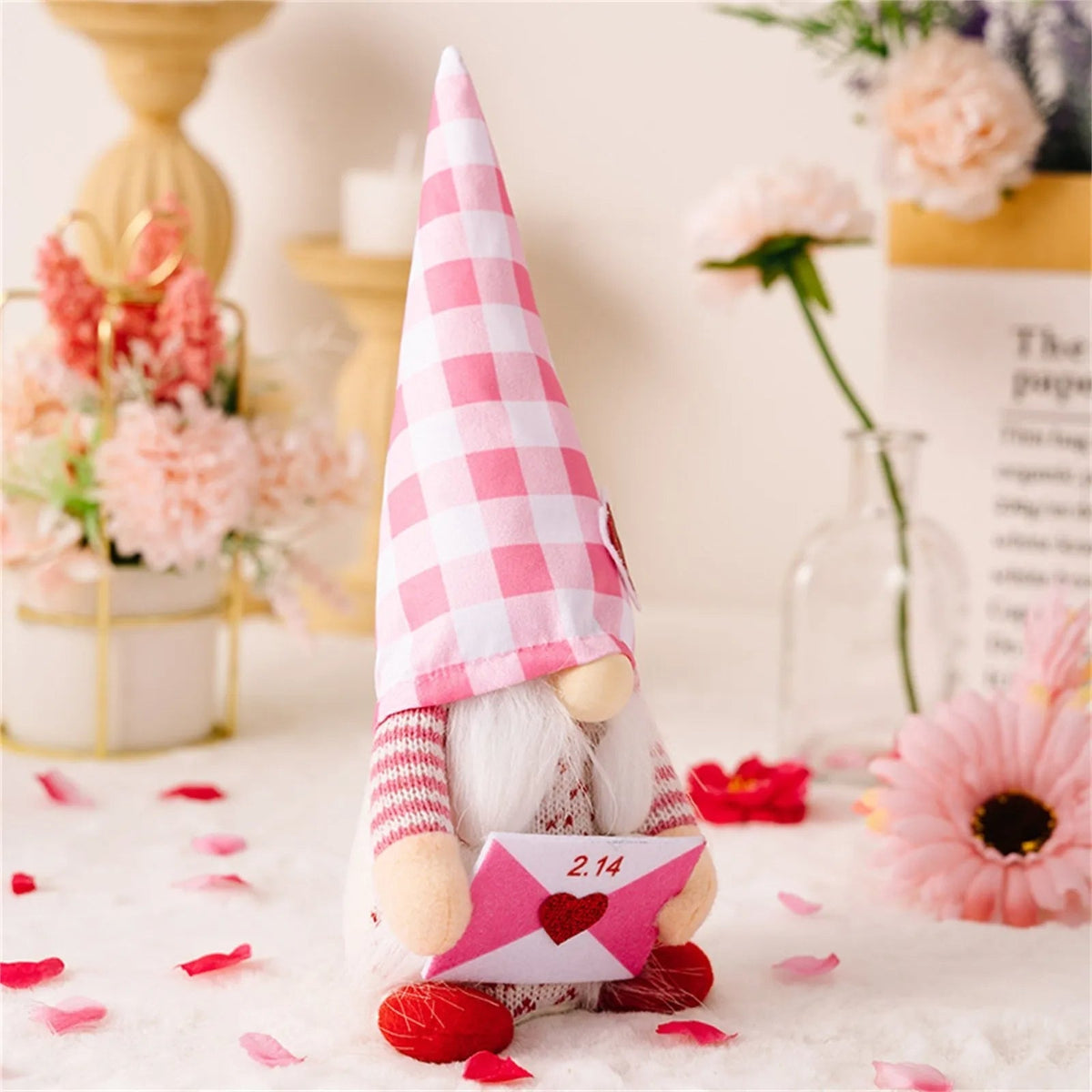 Valentine's Day Glowing Gnome Plush– Adorable Faceless Plush Dolls, Perfect Holiday Ornaments & Heartwarming Party Gifts