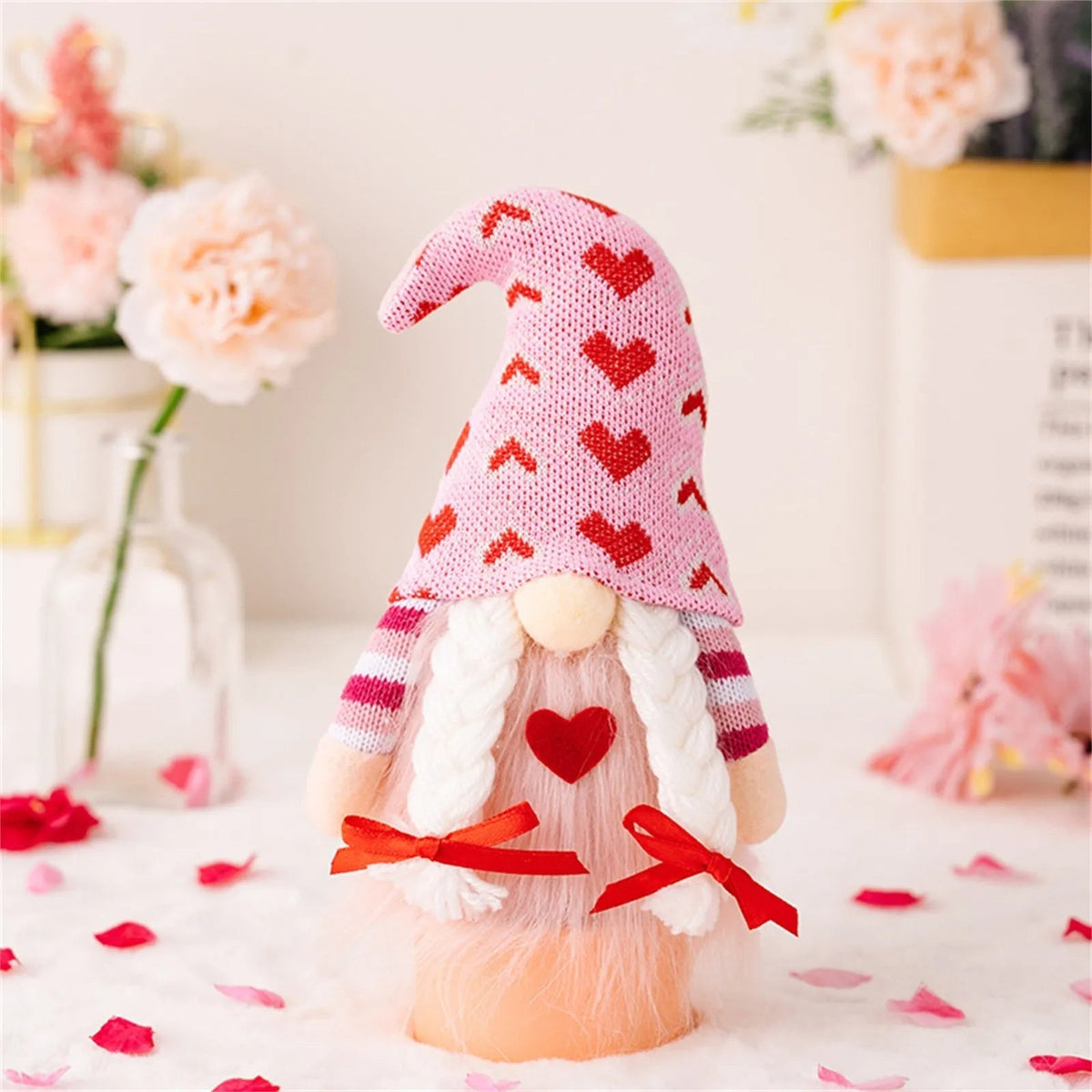 Valentine's Day Glowing Gnome Plush– Adorable Faceless Plush Dolls, Perfect Holiday Ornaments & Heartwarming Party Gifts