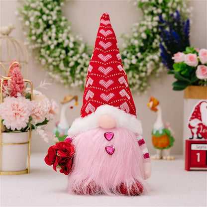 Valentine's Day Glowing Gnome Plush– Adorable Faceless Plush Dolls, Perfect Holiday Ornaments & Heartwarming Party Gifts