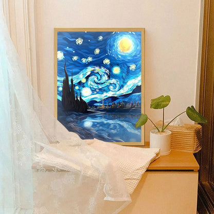 Van Gogh Art-Inspired Anime LED Light – Wireless Charging Mood Lamp for Stunning Wall Décor and Nighttime Ambiance, Perfect Home Gift