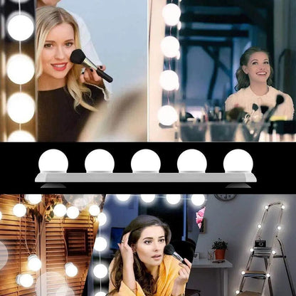 Vanity Mirror Portable Light Bulbs - Cordless with LED Bulbs Makeup Light