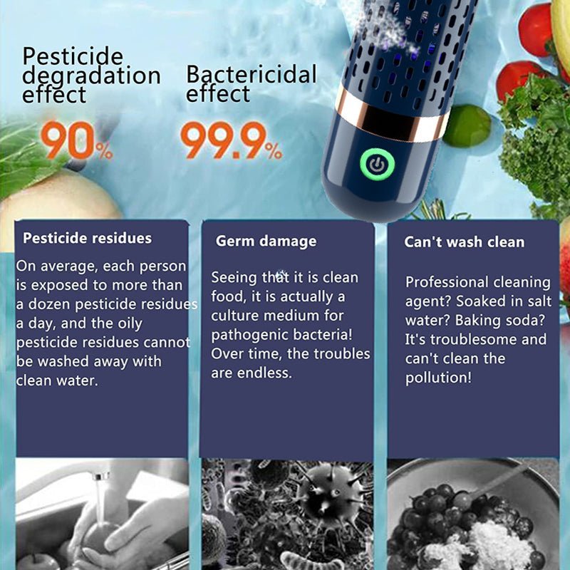 Vegetable Disinfection Machine - Capsule Shape Wireless Disinfection Machine