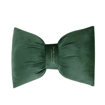 Velvet Bow Throw Pillow – Soft Knot Cushion for Cozy Neck & Back Support at Home, Office & Travel