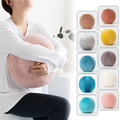 Velvet Plush Ball Pillow – Elegant Morning Ball Floor Pillow for Sofa & Home Décor