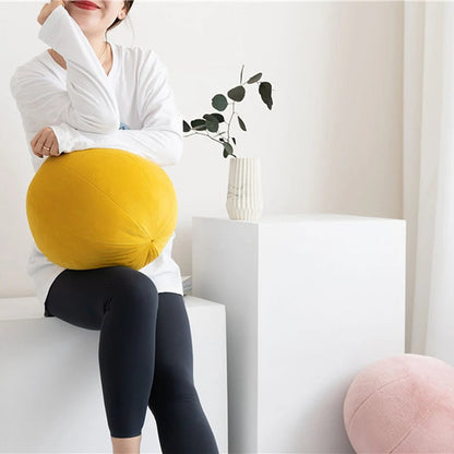 Velvet Plush Ball Pillow – Elegant Morning Ball Floor Pillow for Sofa & Home Décor