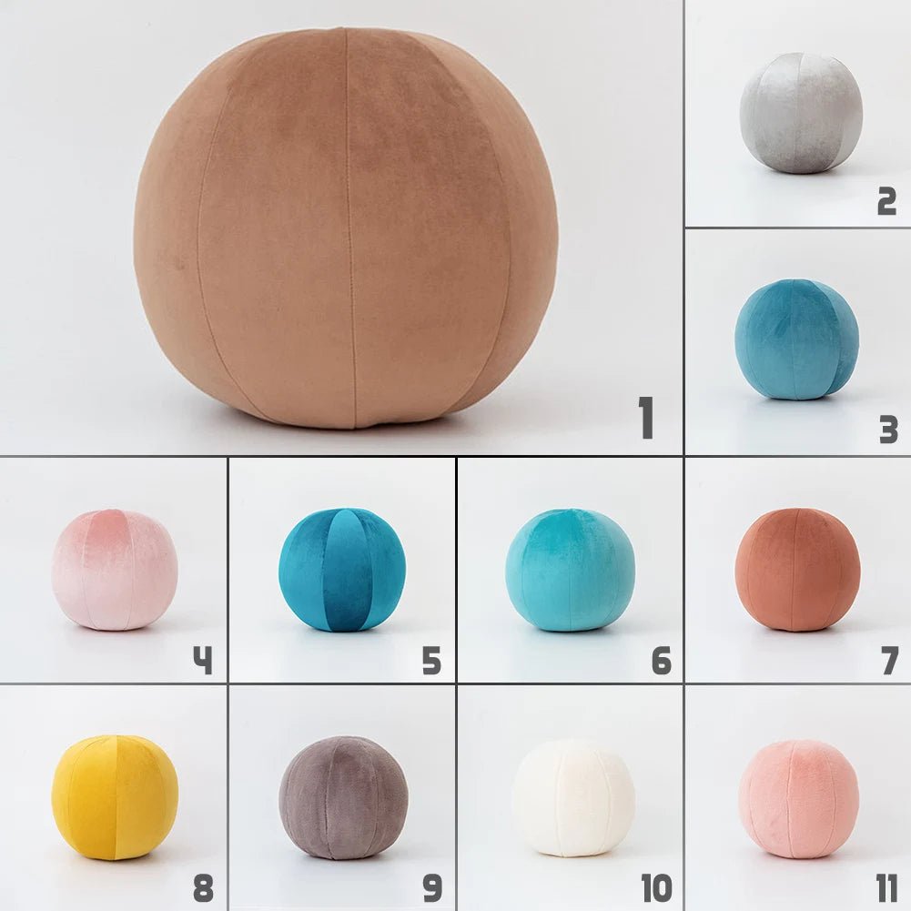 Velvet Plush Ball Pillow – Elegant Morning Ball Floor Pillow for Sofa & Home Décor