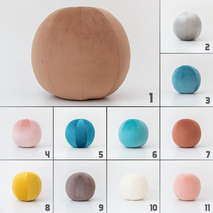 Velvet Plush Ball Pillow – Elegant Morning Ball Floor Pillow for Sofa & Home Décor