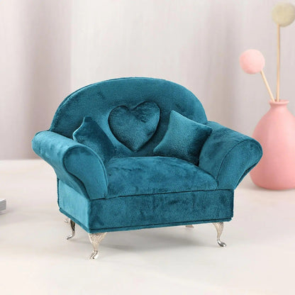 Velvet Sofa Shaped Jewelry Box - Chic Jewelry Organizer