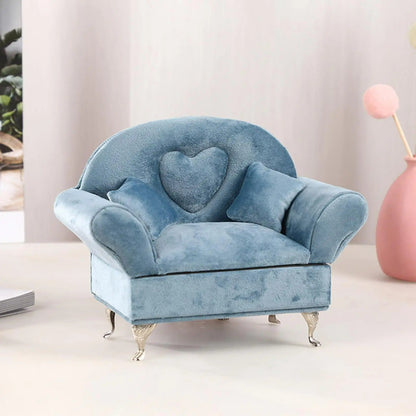 Velvet Sofa Shaped Jewelry Box - Chic Jewelry Organizer