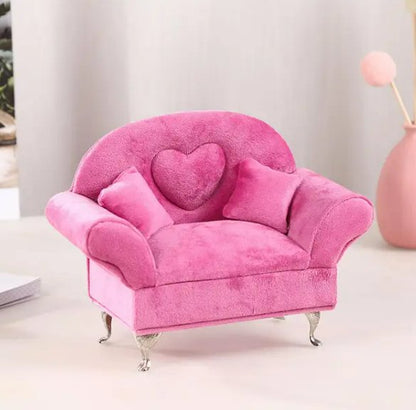 Velvet Sofa Shaped Jewelry Box - Chic Jewelry Organizer