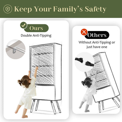 Vine Narrow Shoe Cabinet with 3 Flip Drawers, Independent Shoe Cabinet, Entrance Shoe Cabinet