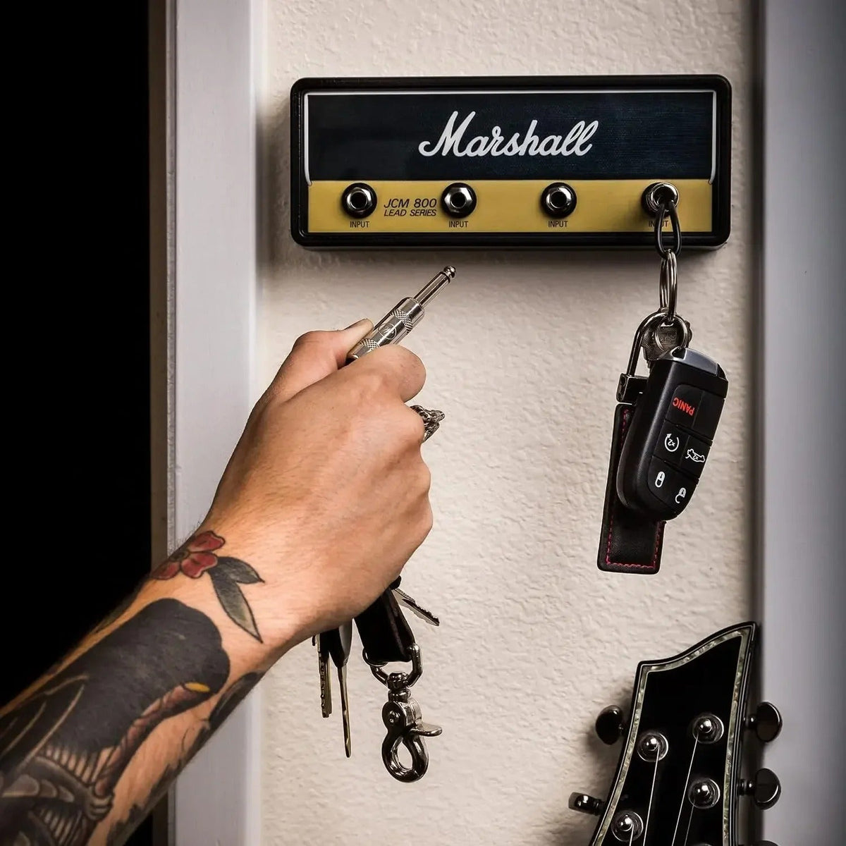 Vintage Key Holder for Wall Storage Plug - Jack Rack Vintage Fender Wall-Mounted Key Holder