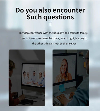 Vlog & Video Conference Lighting Kit - Small Zoom Light for Video Recording/Live Streaming/Remote Working/Distance Learning/Online Meeting/Laptop Video Conferencing and Make up